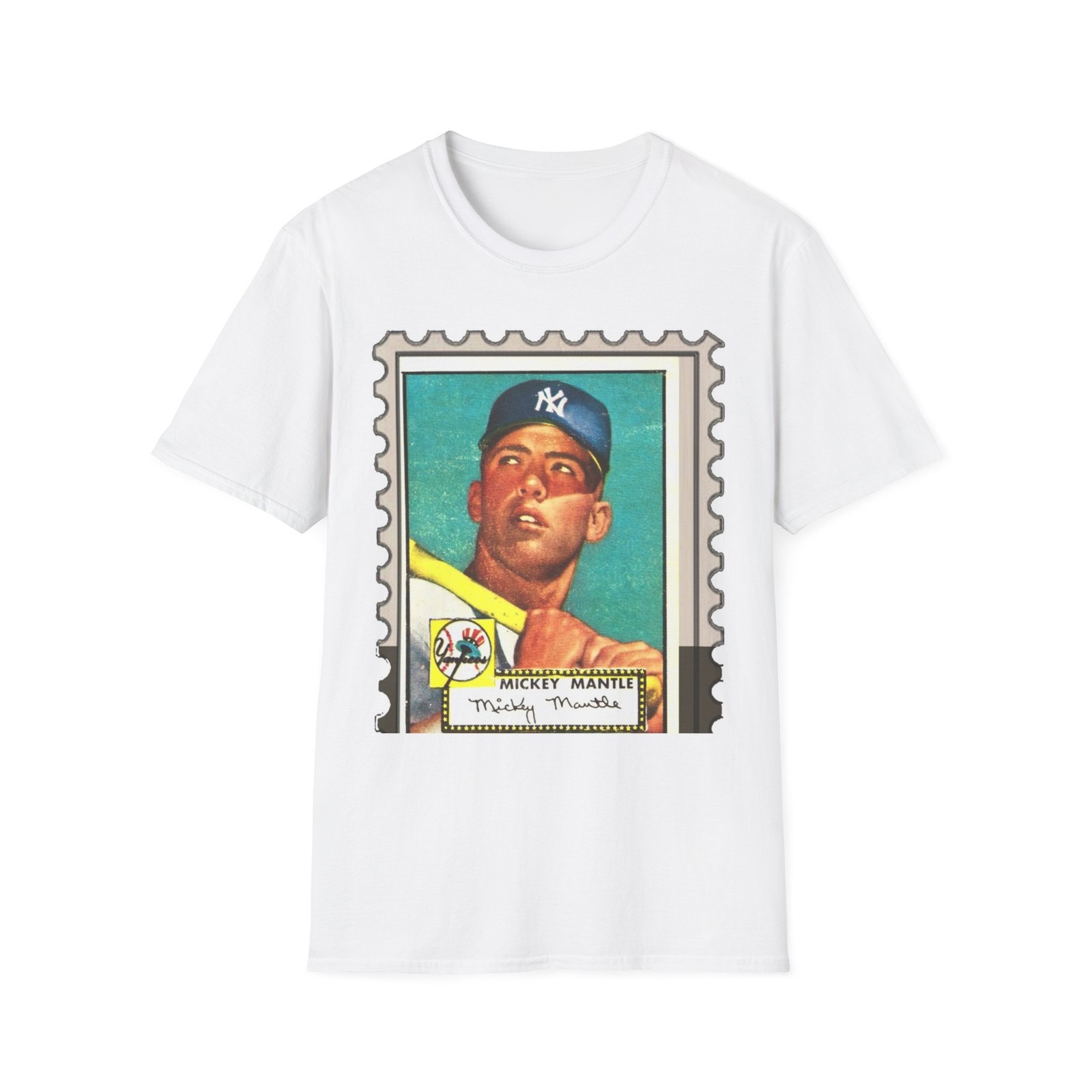 Mickey Mantle Baseball Card Photo Art Baseball Team T Shirt, Unisex Tee Sports gallery
