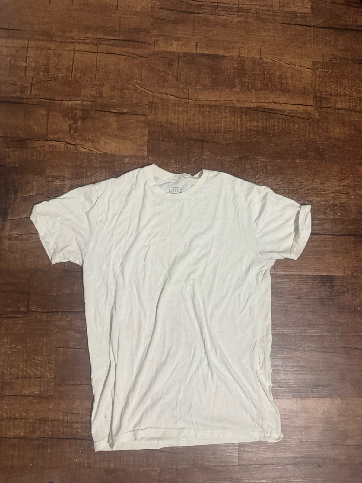White Cream Size Medium True Classic Tee Shirt Cotton Polyester