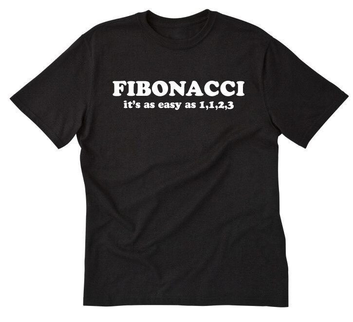 FIBONACCI It’s As Easy As 1,1,2,3 T-shirt Funny Math Nerd Geek Tee Shirt
