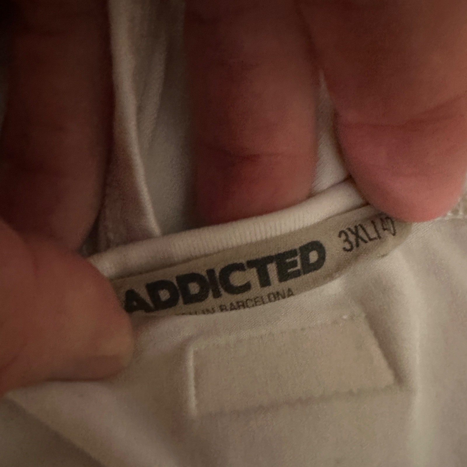 Addicted Thin Strap Tank Top 3XL runs small Gently worn Cotton blend no fabric gallery