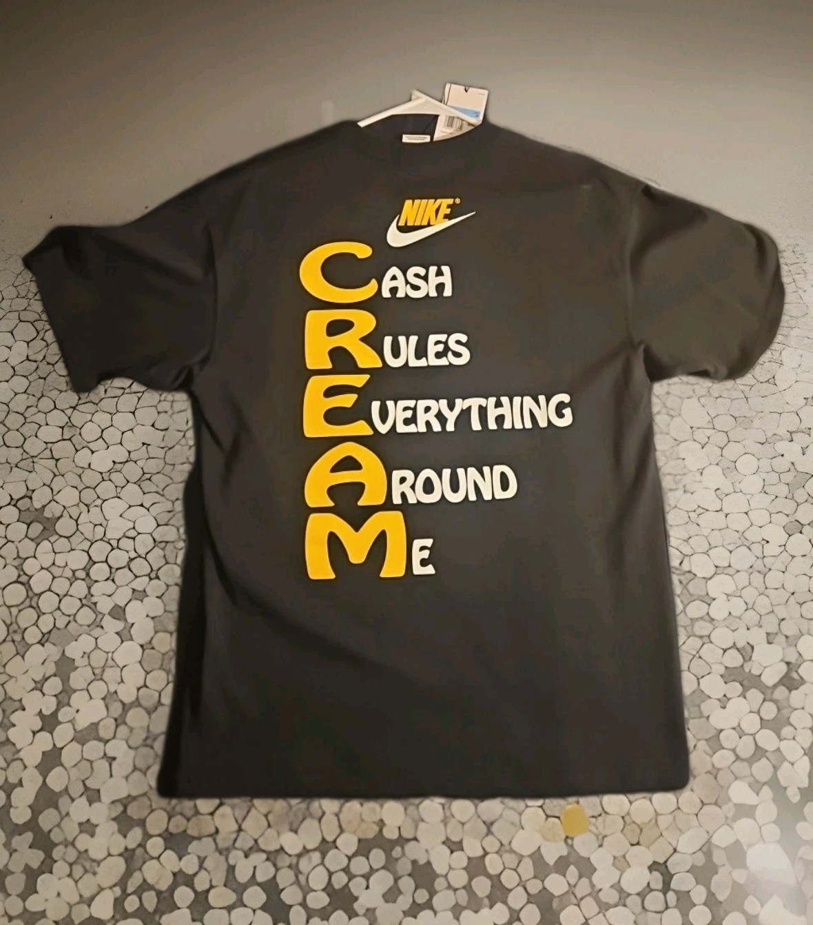 Nike Wu-Tang Clan CREAM Graphic Black Cotton T-Shirt Men's Size M gallery