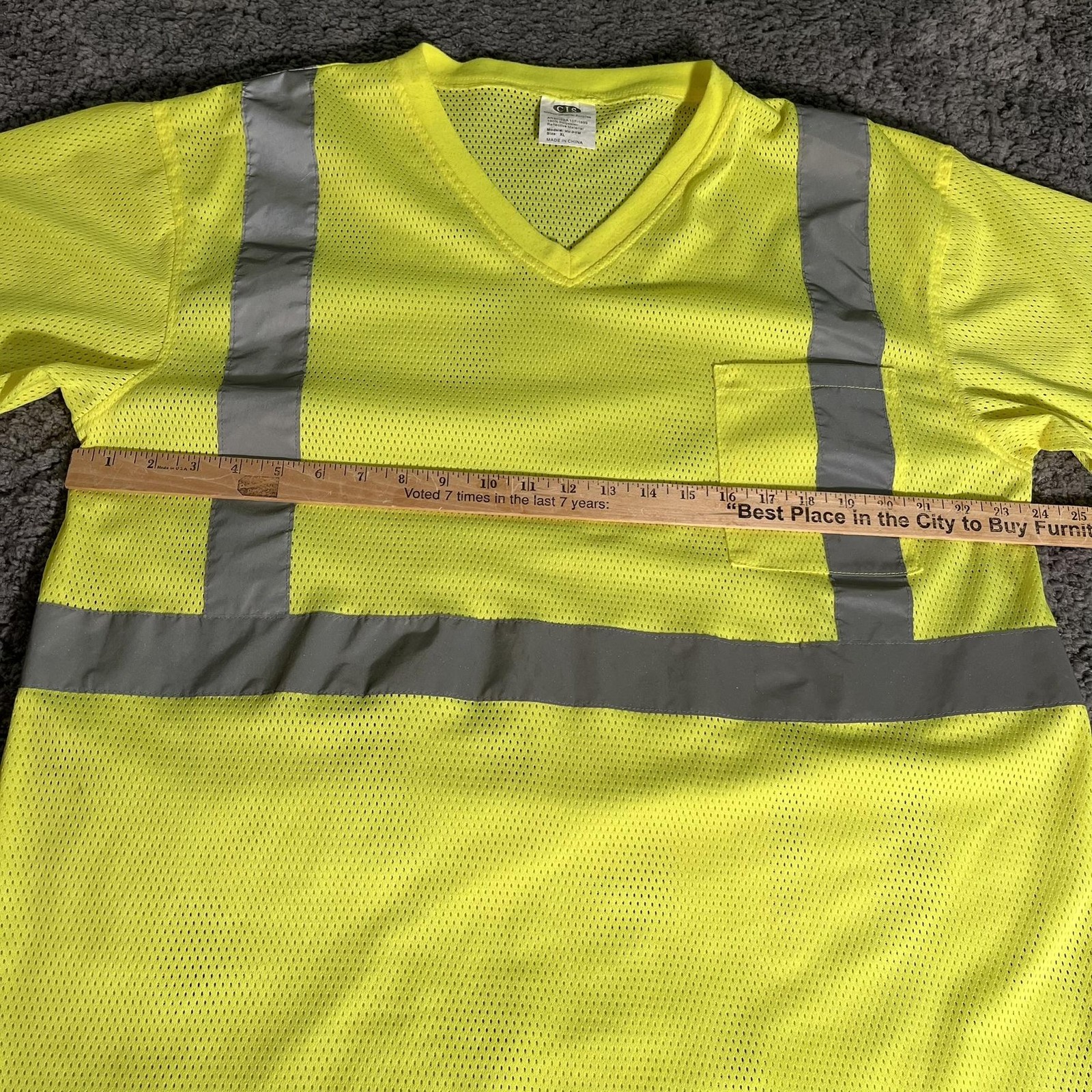 Shirt Mens XL Yellow Hi Vis Reflective Lot Of 2 Classic Industrial Supplies Work gallery