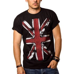 Union Jack Herren T-Shirt mit England Fahne – Männer Uk Punk Rock Musik Shirt