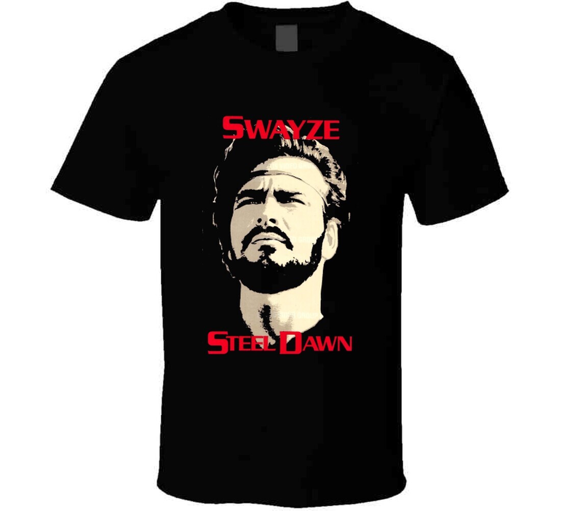 Steel Dawn Swayze 80's Retro Action Movie T Shirt gallery