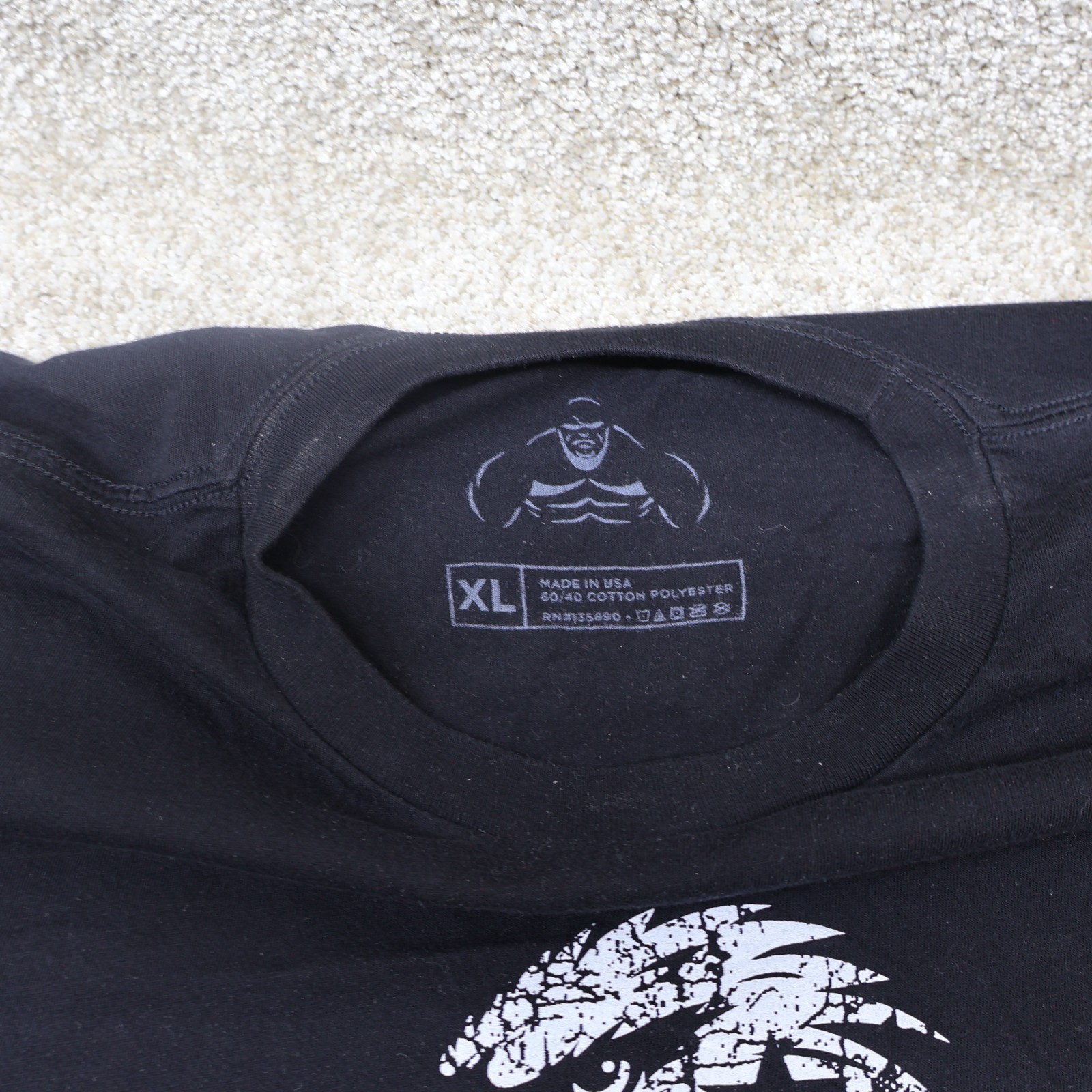 Shaw Strength Cropped T-Shirt XL Black Graphic Gym Workout Tee Modified gallery