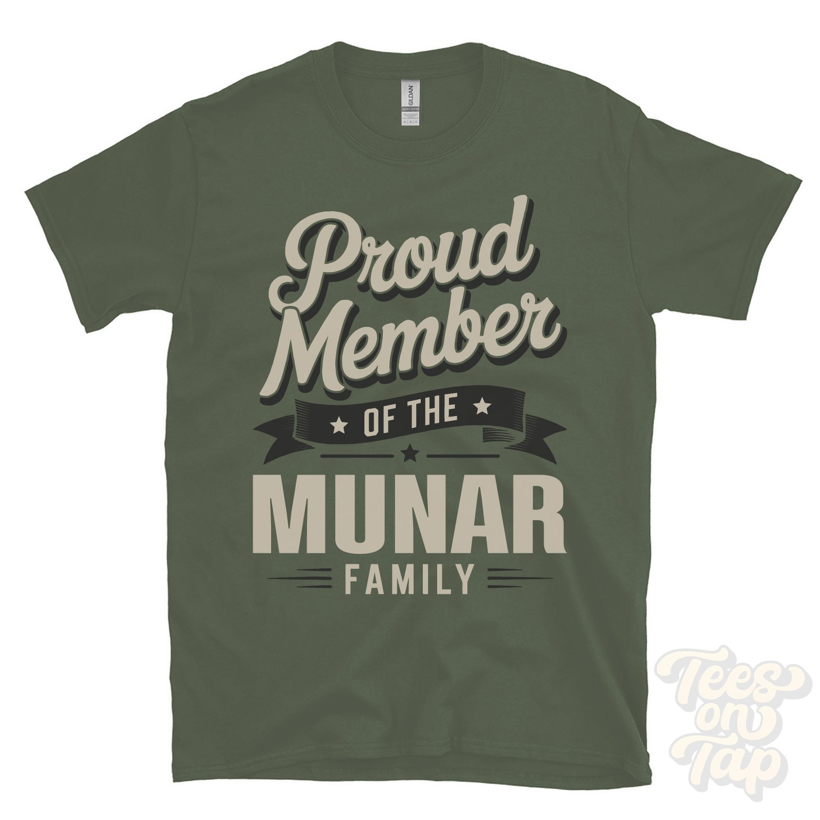 PROUD MEMBER OF THE MUNAR FAMILY T-SHIRT surname last name heritage ancestry