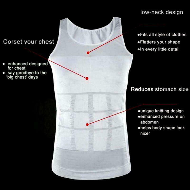 Men's Slimming Body Shaper Vest Abs Abdomen Compression Shirt Workout Tank Tops gallery