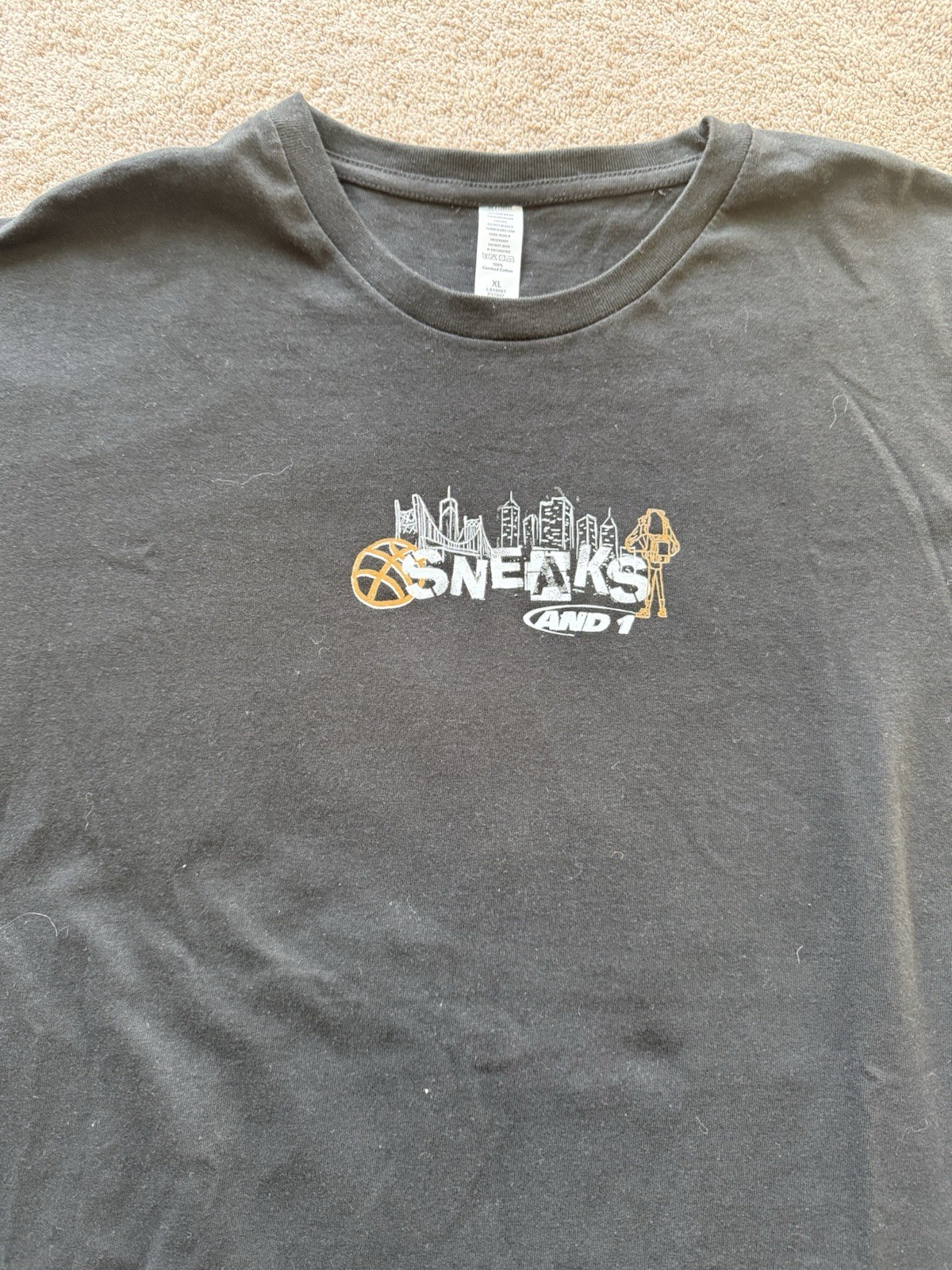 2025 SNEAKS x AND 1 Black T-Shirt Men’s Size XL Sneakers Film Movie Promo gallery