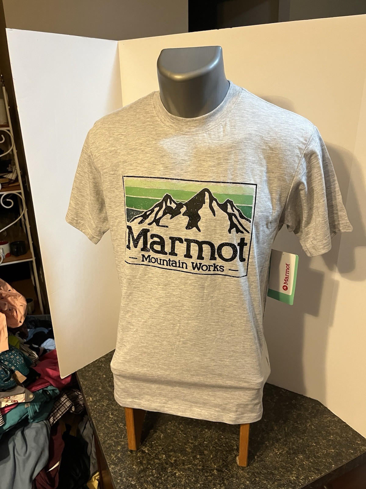 Marmot Mountain Works Men’s T-Shirt Gray Heather - Cotton Poly Small - NWT gallery