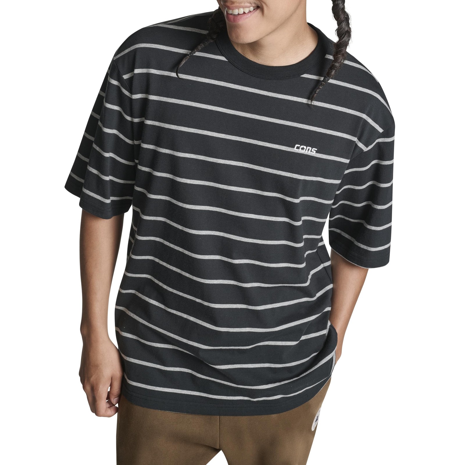 Men's Cons Premium Stripe T-Shirt, Grey, XS gallery