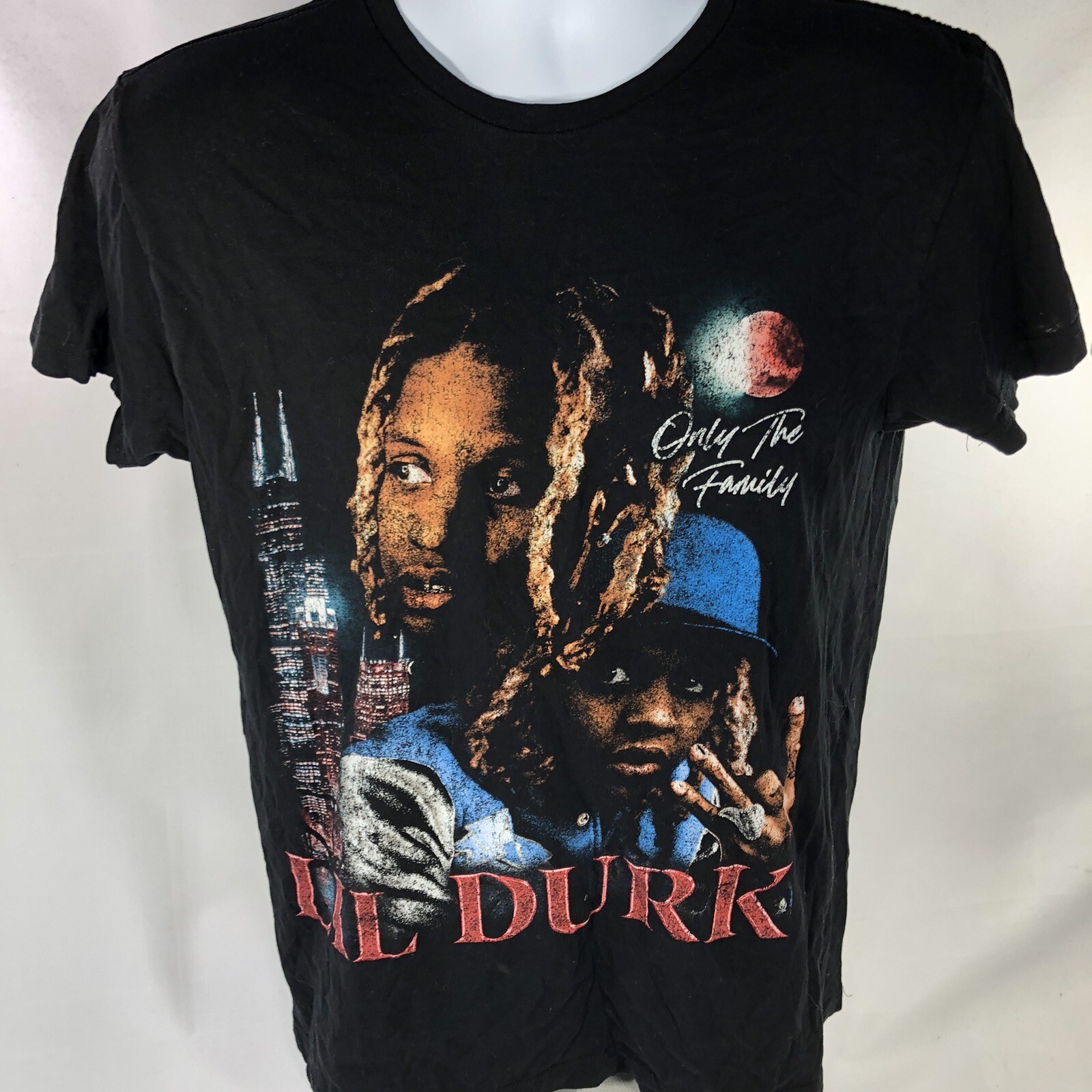 Lil Durk Only The Family OTF T-Shirt Adult Medium Rap Tee Black Graphic Logo gallery