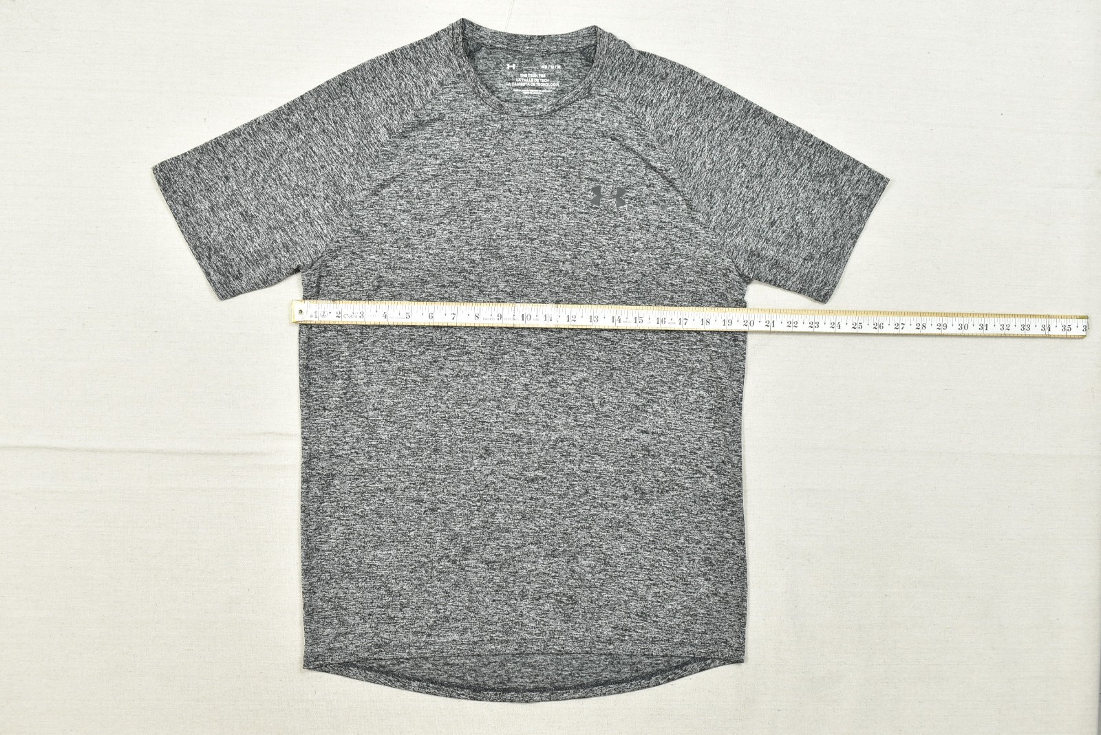 Under Armour Men's Size M Gray Heather Tech Tee Short Sleeve Raglan Athletic Shi gallery