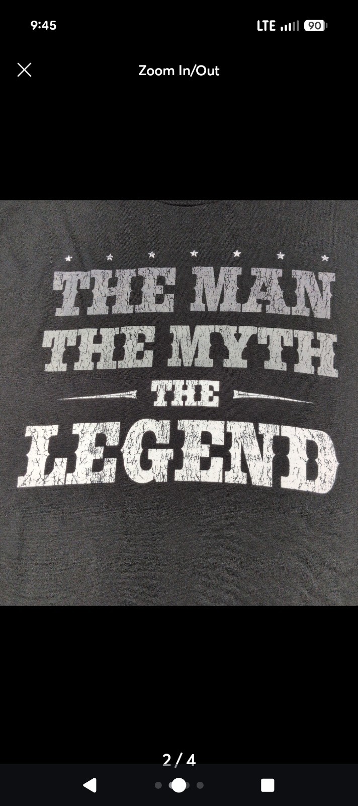 T-Shirt Man The Myth The Legend Shirt Mens XL Black Short Sleeve Fathers Day gallery