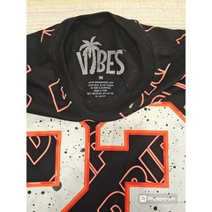 Vibes Mens Black 90s Theme Aop Drip 23 Sneaker T-Shirt Size Reg Medium 19×29