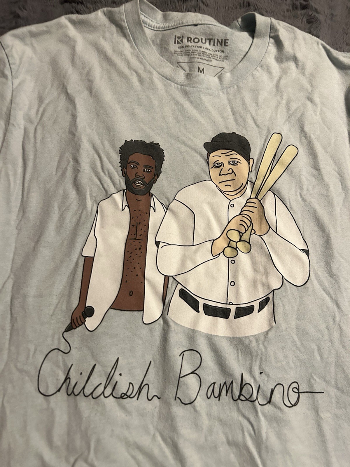 Childish Gambino Bambino Babe Ruth Routine Donald Glover Shirt Medium Baseball gallery
