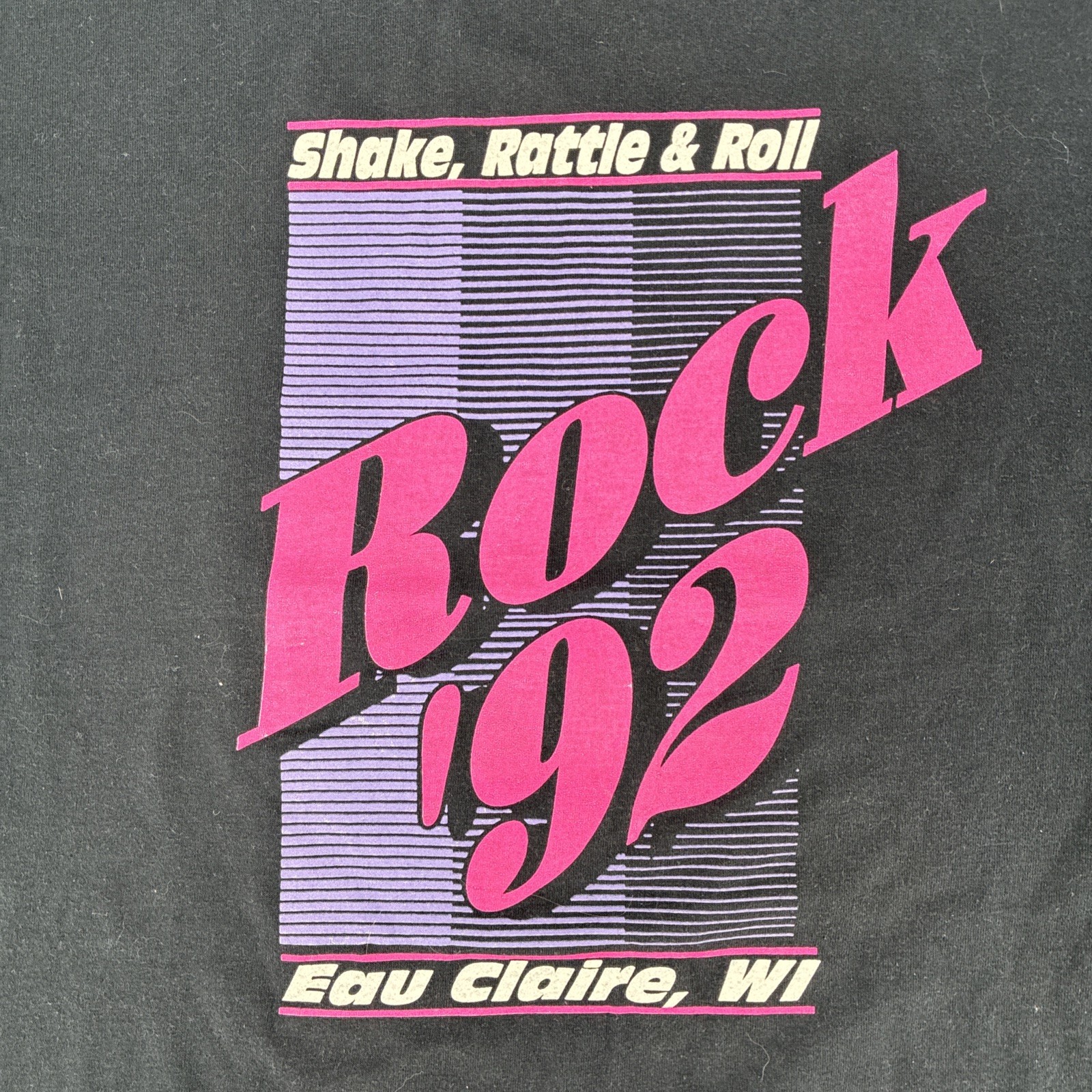 Vintage Shake Rattle & Roll T Shirt Men Large Black Festival Eae Claire WI 1992 gallery