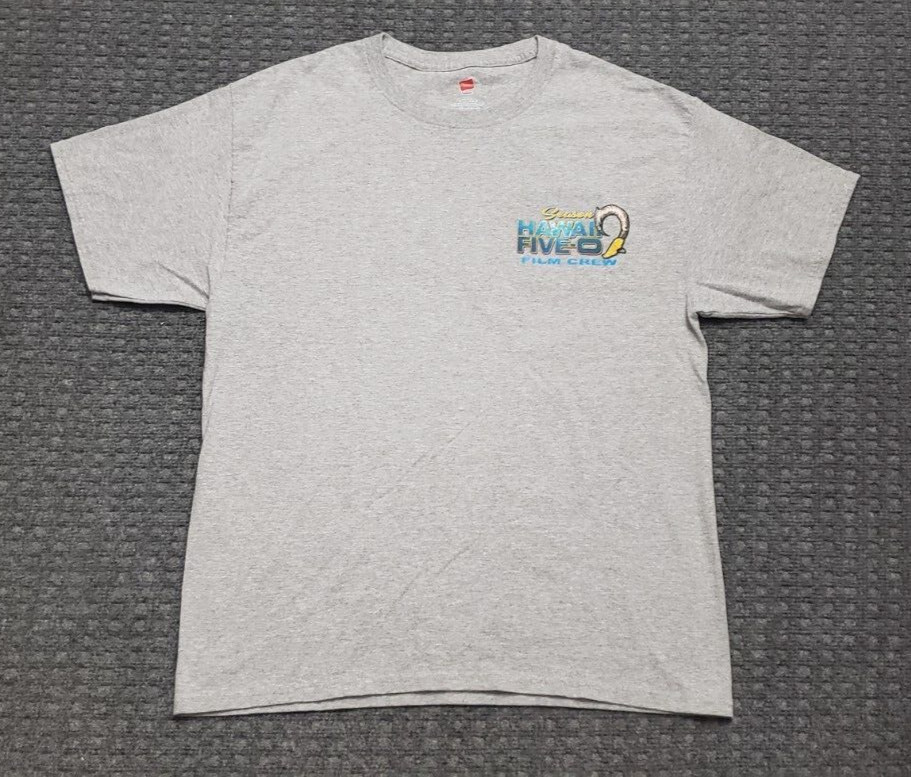 Hawaii Five O Men's XL Heather Gray T Shirt Season 9 Television Show Film Crew gallery