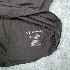 7 Diamonds Core Henley Men’s M Black Performance Lightweight Shirt Long Sleeve