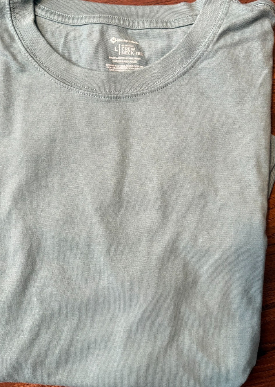 Men's Member's Mark T-Shirt Size L Cotton Blend Crew Neck Short Sleeve Green gallery