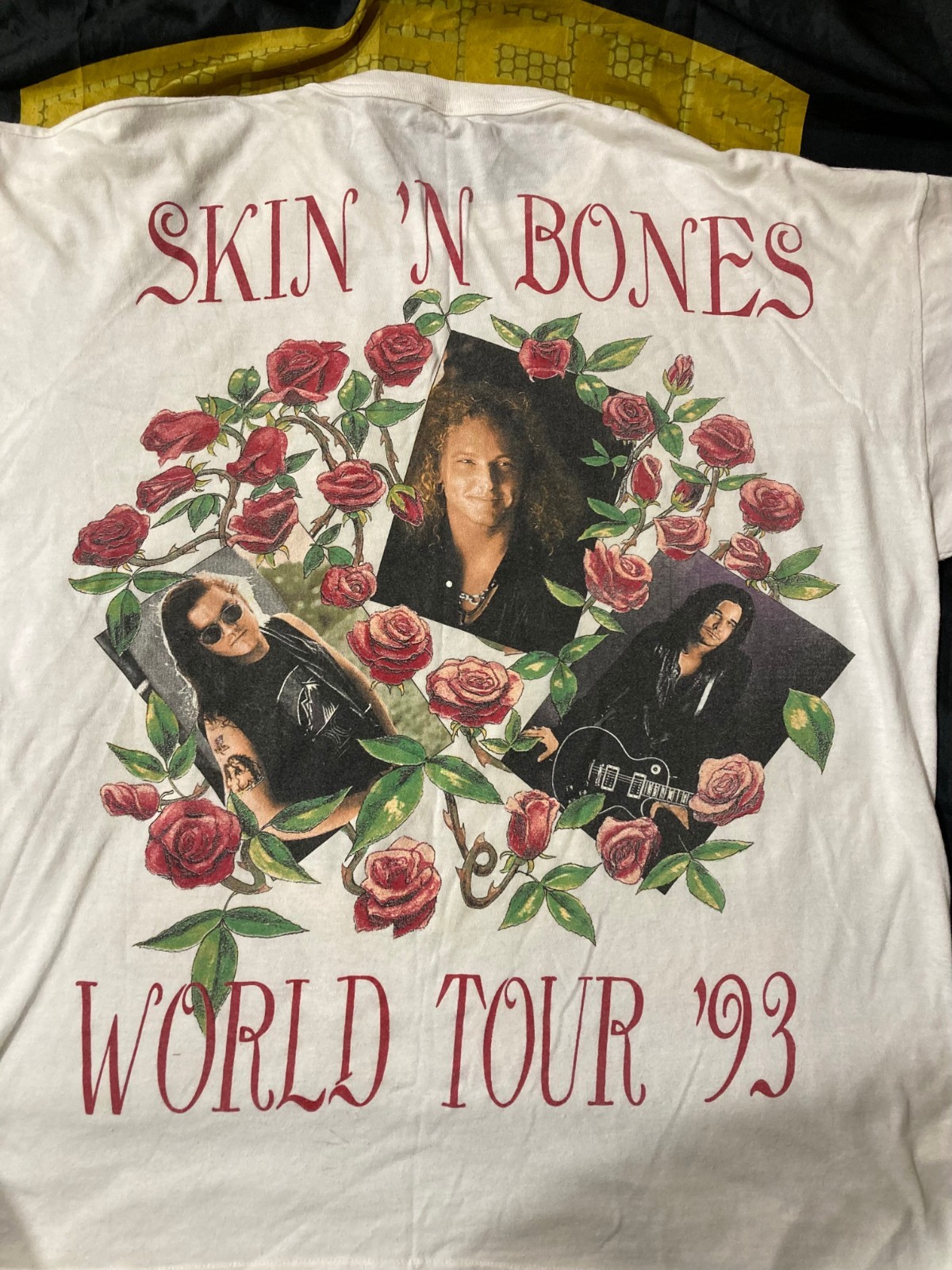 Guns N Roses 1993 World Tour Skin n Bones T Shirt Men's US XL / EU 56 gallery