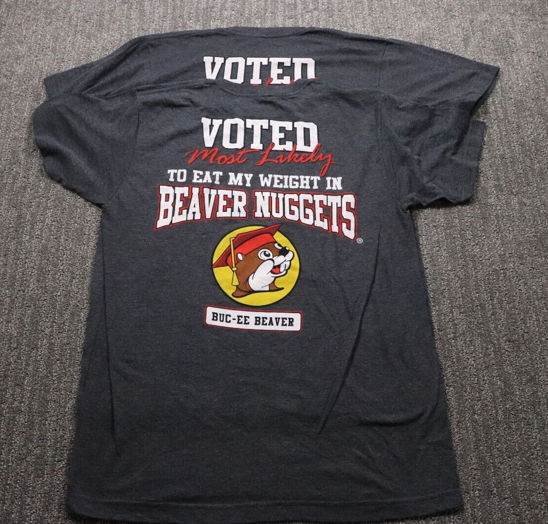 Buc-ee's Lot of 2 Adult medium T-Shirt 2022 Seniors Beaver Nuggets NWT gallery