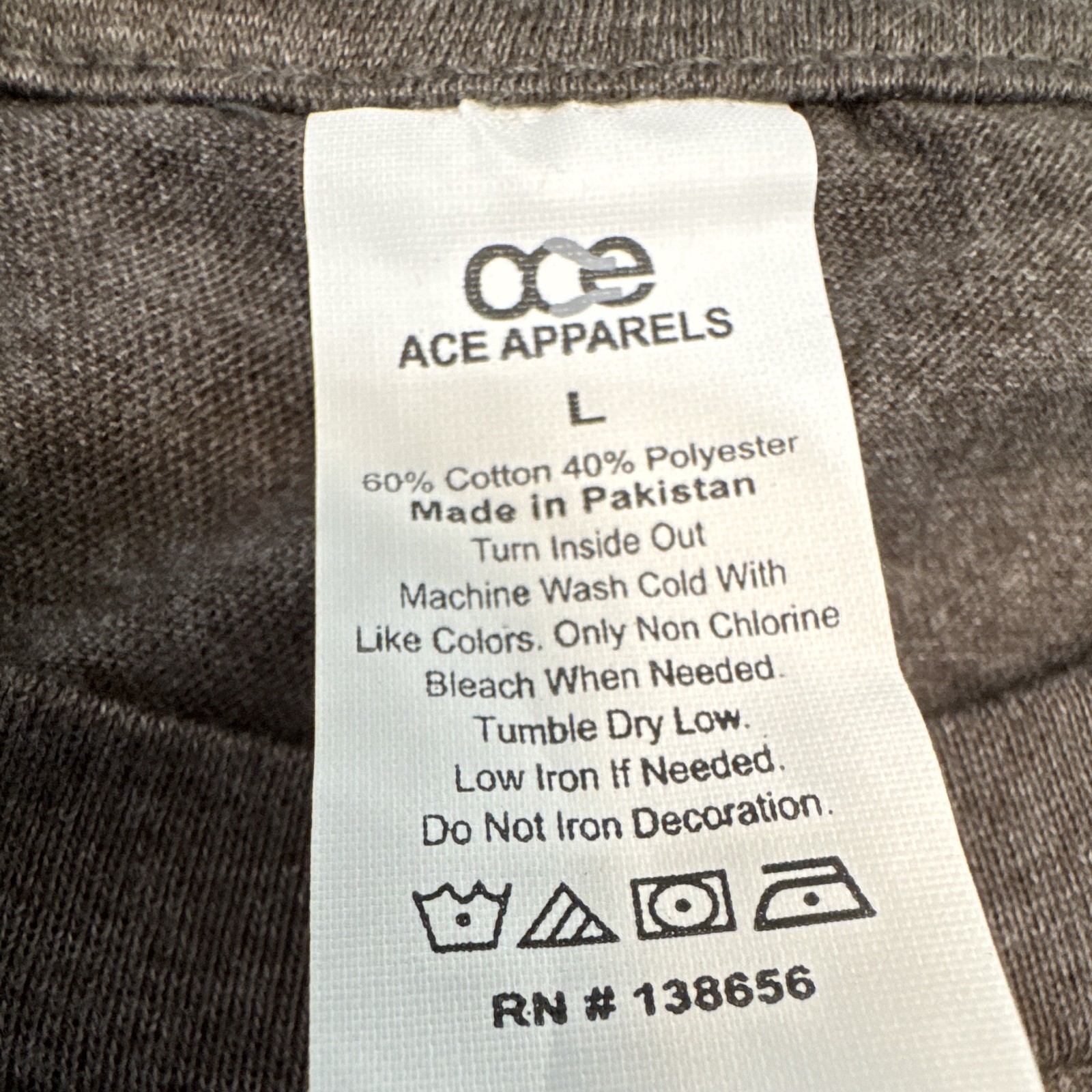 ACE Apparels Men's L Gray Solid Cotton Blend Crew Neck Short Sleeve T-Shirt gallery