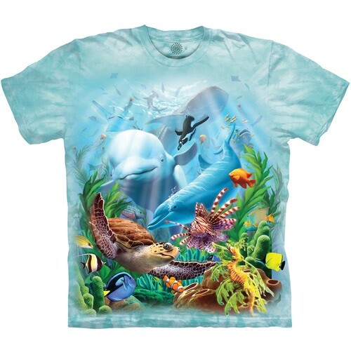 Seavillians Beluga Whale Dolphin Turtle Red Lionfish The Mountain Shirt S-3X gallery