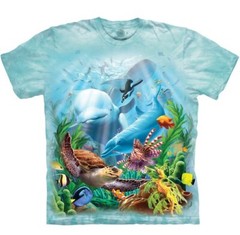 Seavillians Beluga Whale Dolphin Turtle Red Lionfish The Mountain Shirt S-3X