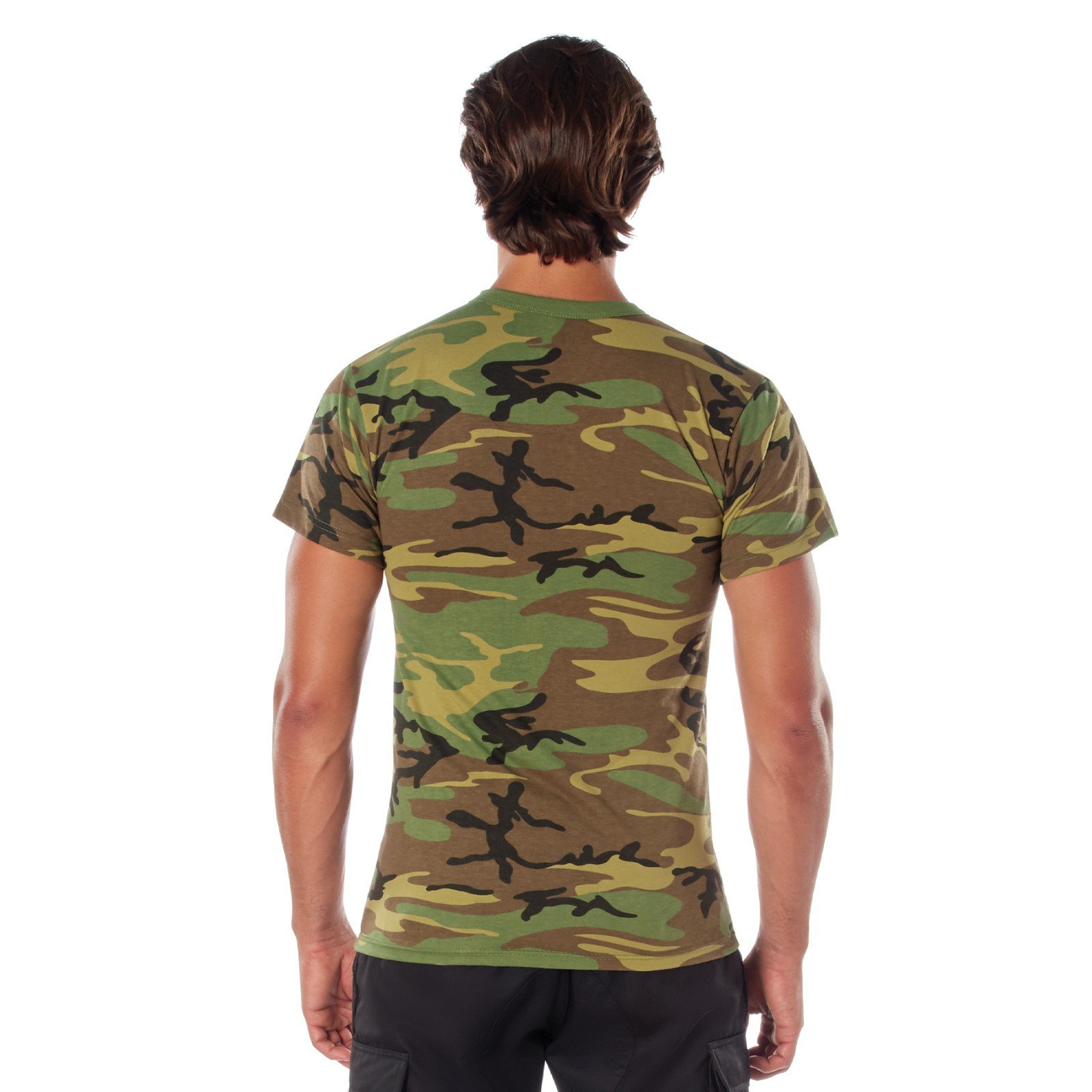 Woodland Camouflage Heavy Duty Premium Poly/Cotton Military T-Shirt gallery