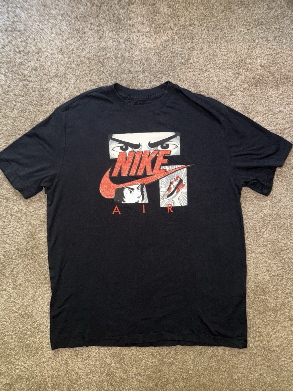 Nike Sportswear Manga Air Black Graphic Tee Men’s L Streetwear Shirt gallery