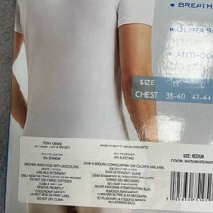 NEW 32 Degrees Cool Men’s Size M 3-Pack White Crew Neck T-Shirts