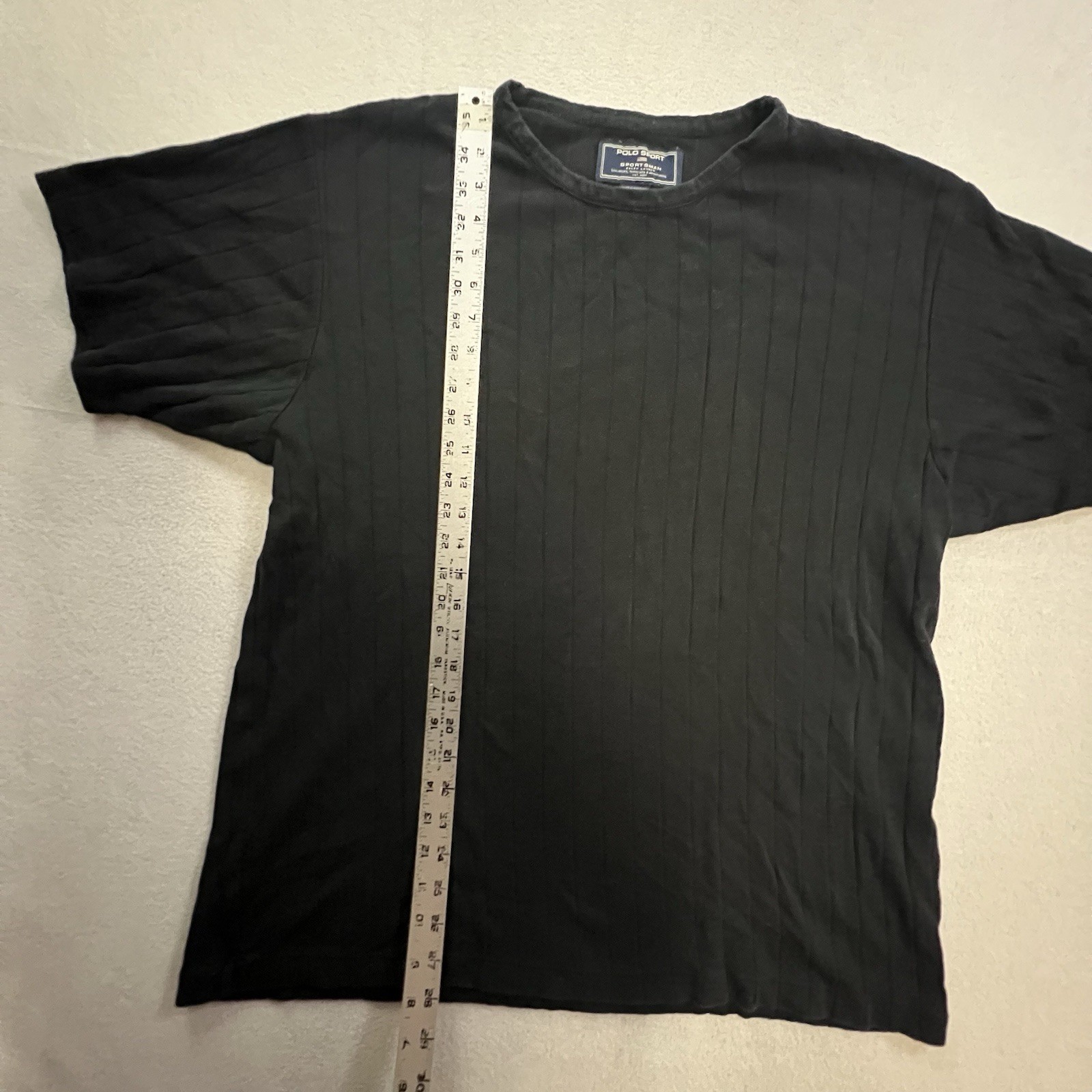 Vintage 90s Polo Sport Ralph Lauren T-Shirt Men’s Large Black Ribbed Sportsman gallery