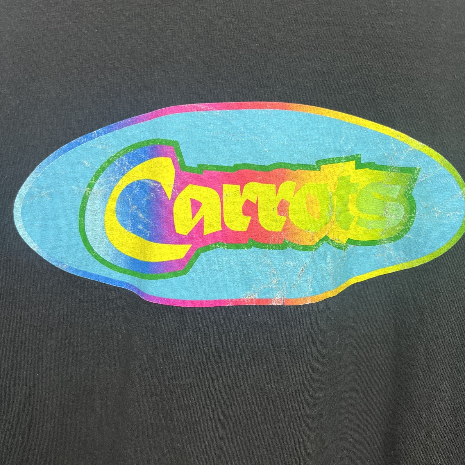 Anwar Carrots Men's Tee T-Shirt Size Large Black Multicolor Distressed Graphic gallery