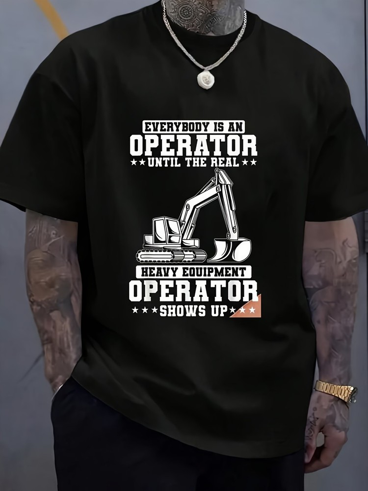 Construction Worker Excavator Heavy Equipment Operator T-Shirt Women’S Men’S
