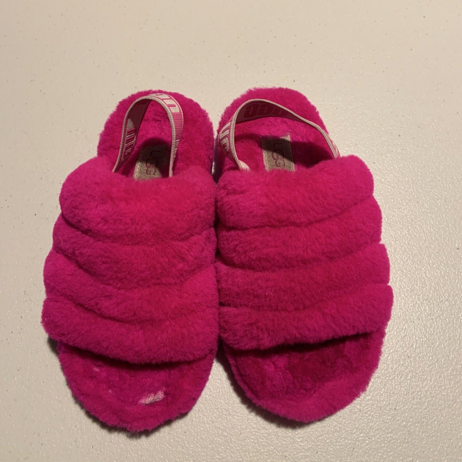 Ugg Fluff Yeah Slides Toddler Girl Size 13 [I7]