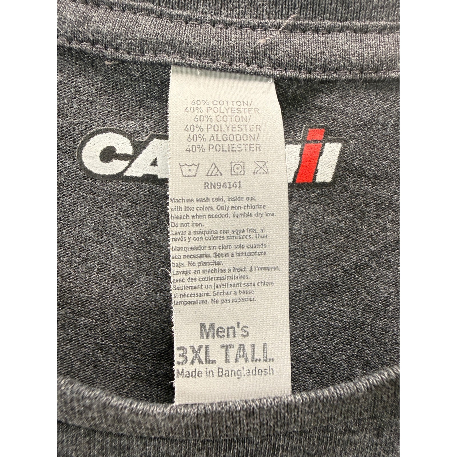 Case IH Farmall Tractor T-Shirt Mens 3XL Tall Gray Graphic Short Sleeve Tee gallery