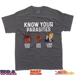 Know Your Parasites Deer Tick Dog Tick Luna Tick Anti Trump T-Shirt