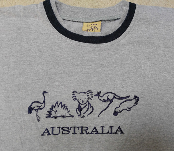 AUSTRALIA STITCHED KANGAROO, KOALA, PLATYPUS, FLAMINGO Sydnee T-Shirt Men's LRG gallery