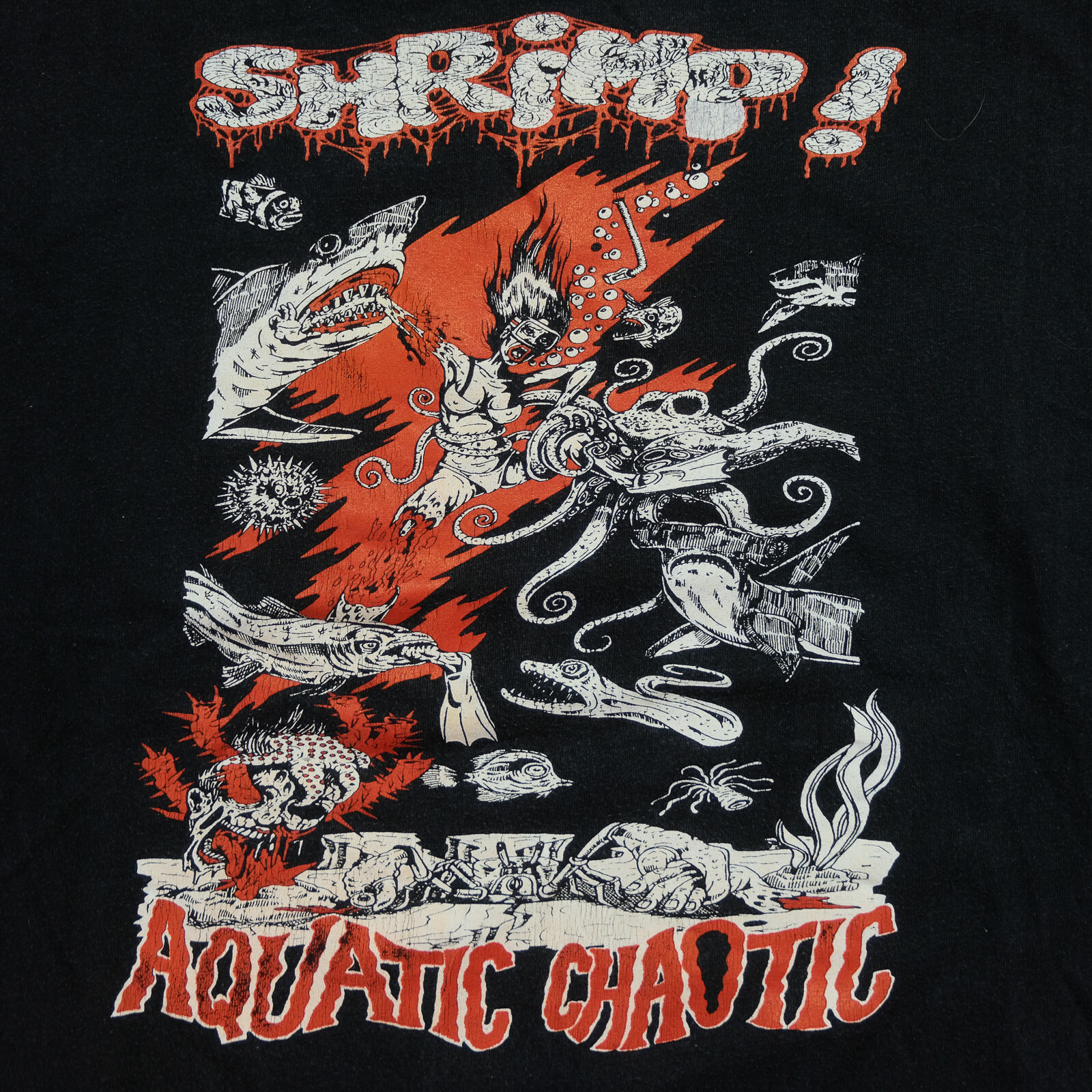 Rare Vintage 21VICTOR Shrimp Aquatic Chaotic 2009 Tour T Shirt 2000s Rock Band M gallery