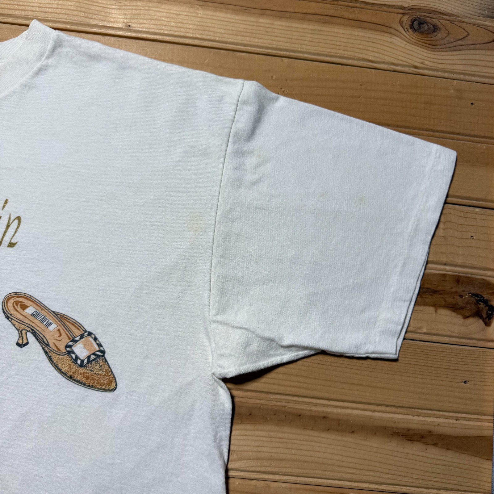 Vintage 90s Joe Boxer Girlfriend Mule Train Shoes Single Stitch Graphic Shirt XL gallery