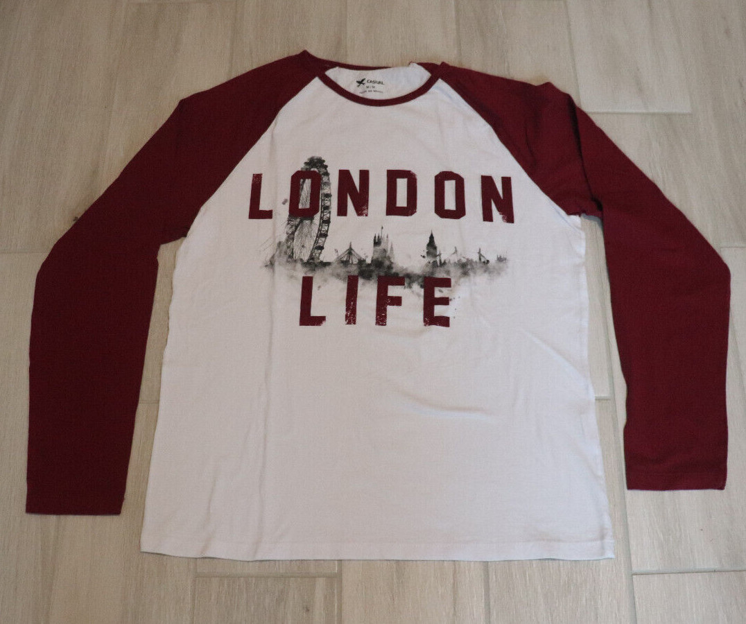 Cia Hering Men's T Shirt London Life Casual Long Sleeve Size Medium gallery