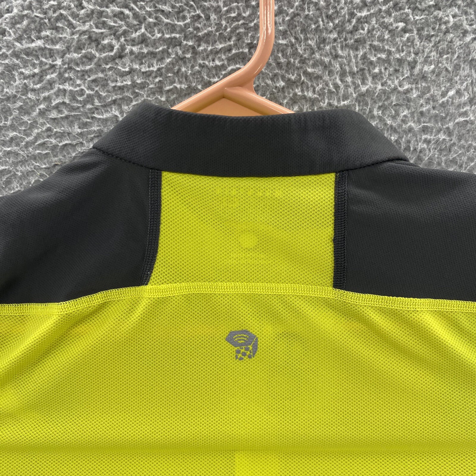 Mountain Hardwear Shirt Men Small Gray Yellow 1/4 Zip Lightweight Mesh Outdoors gallery