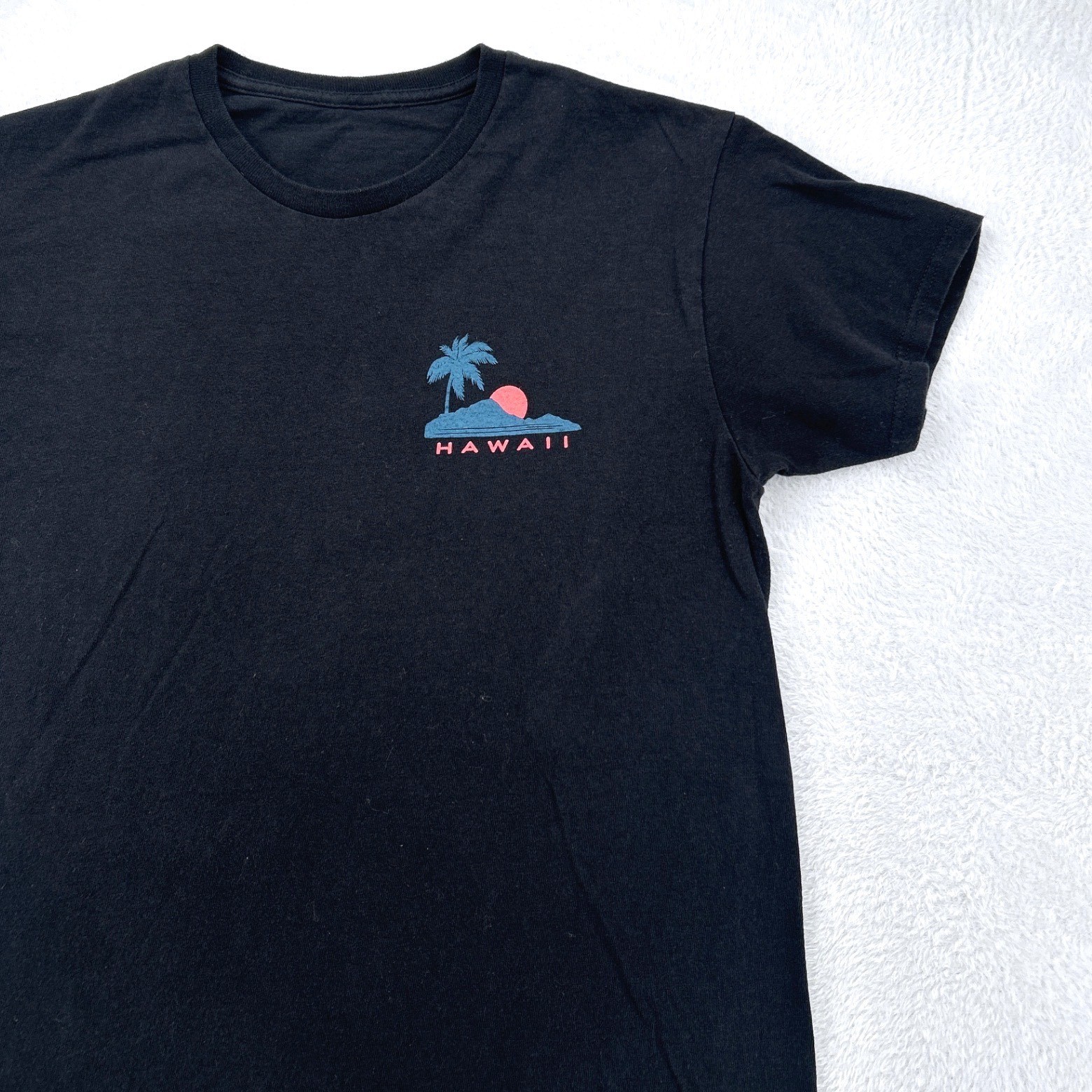 Aloha Hawaii Tropical Graphic Mens T-Shirt Medium Black Short Sleeve Tee Beach gallery
