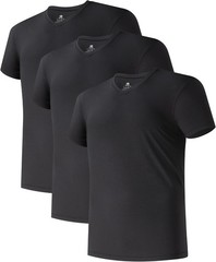 DAVID ARCHY Men Undershirt Combed Cotton T-Shirt Soft Moisture-Wicking
