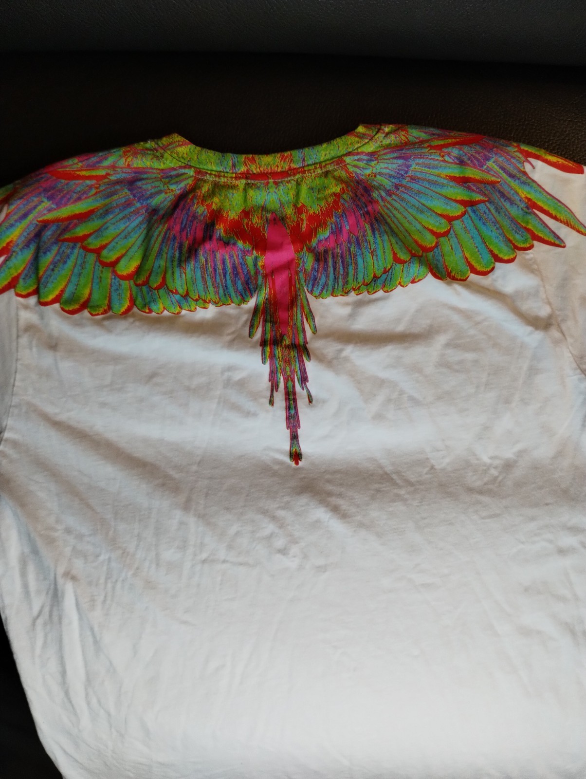 Marcelo Burlon County of Milan Men's XL T-Shirt White Multi-Color Wings NWOT gallery