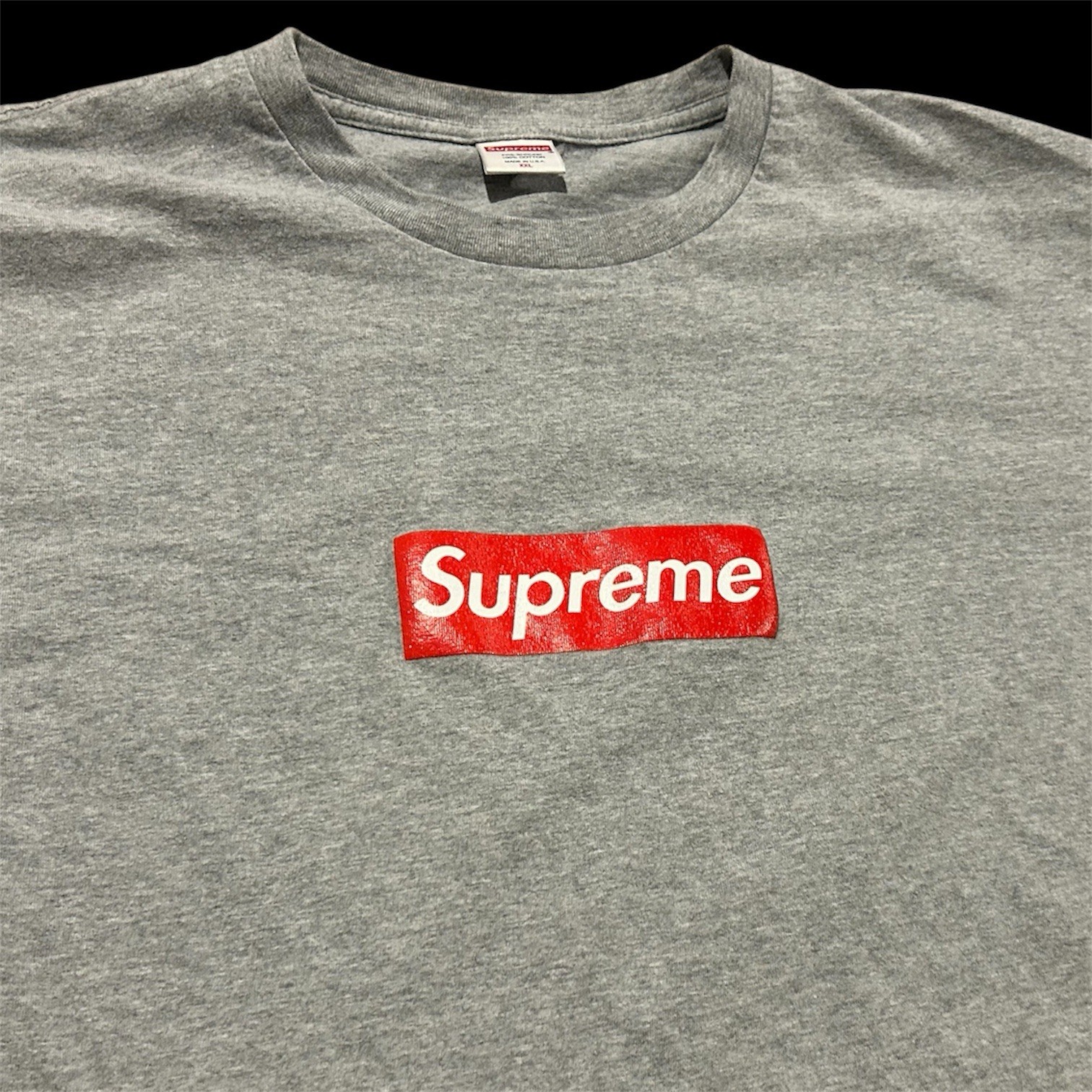 Supreme Heather Gray Box Logo Tee gallery