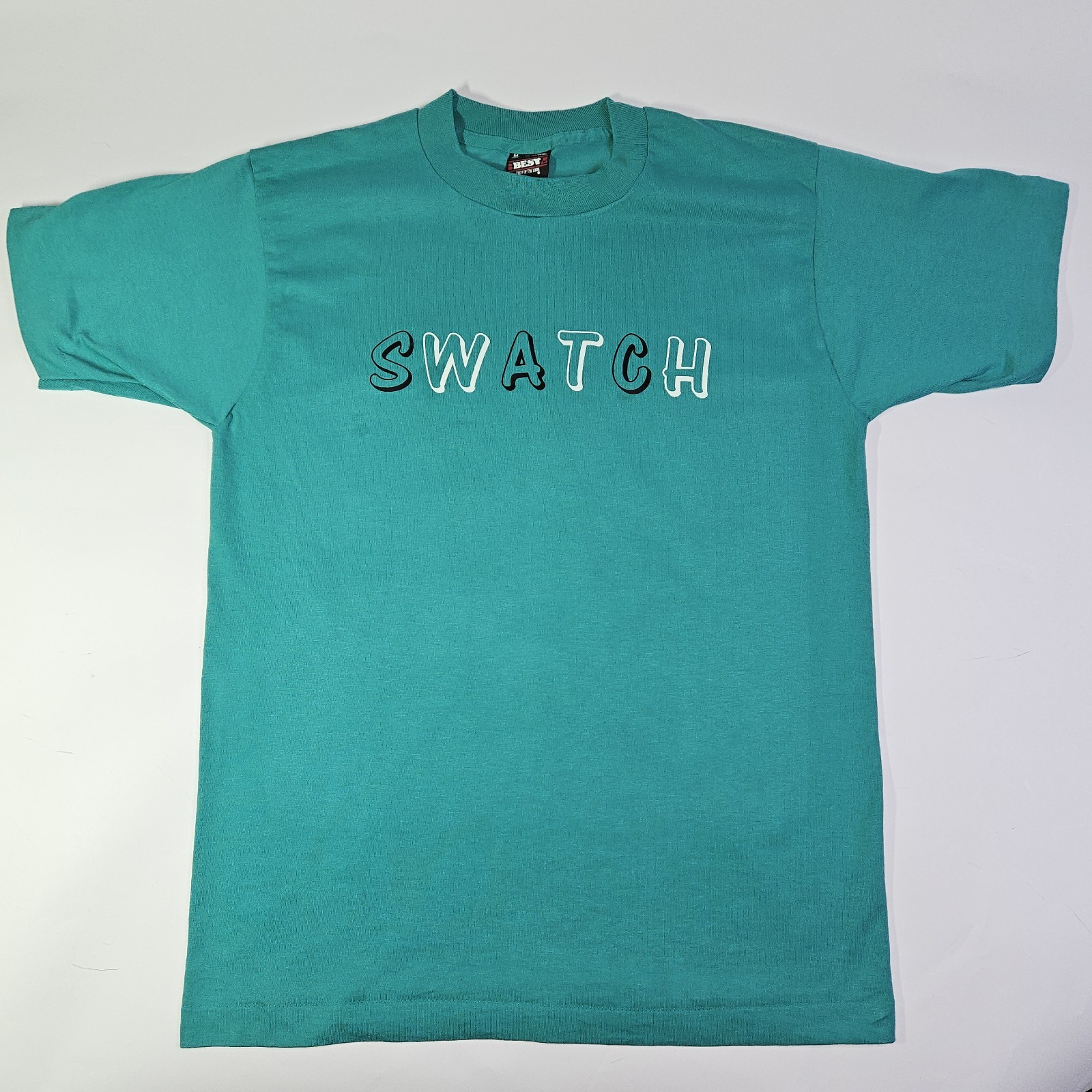 Vintage Swatch Watch T Shirt Mens Medium 90s Single Stitch Promo Tee Rare