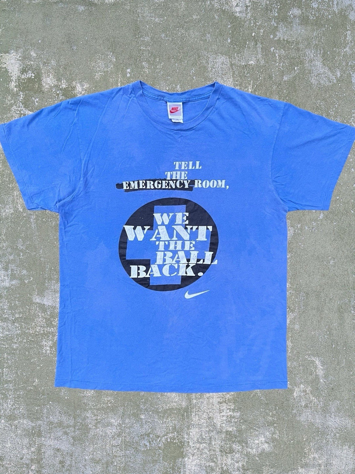 Vintage Nike Grey Tag Basketball 80s 90s Emergency Room Tee Shirt (XL, Fits L) gallery