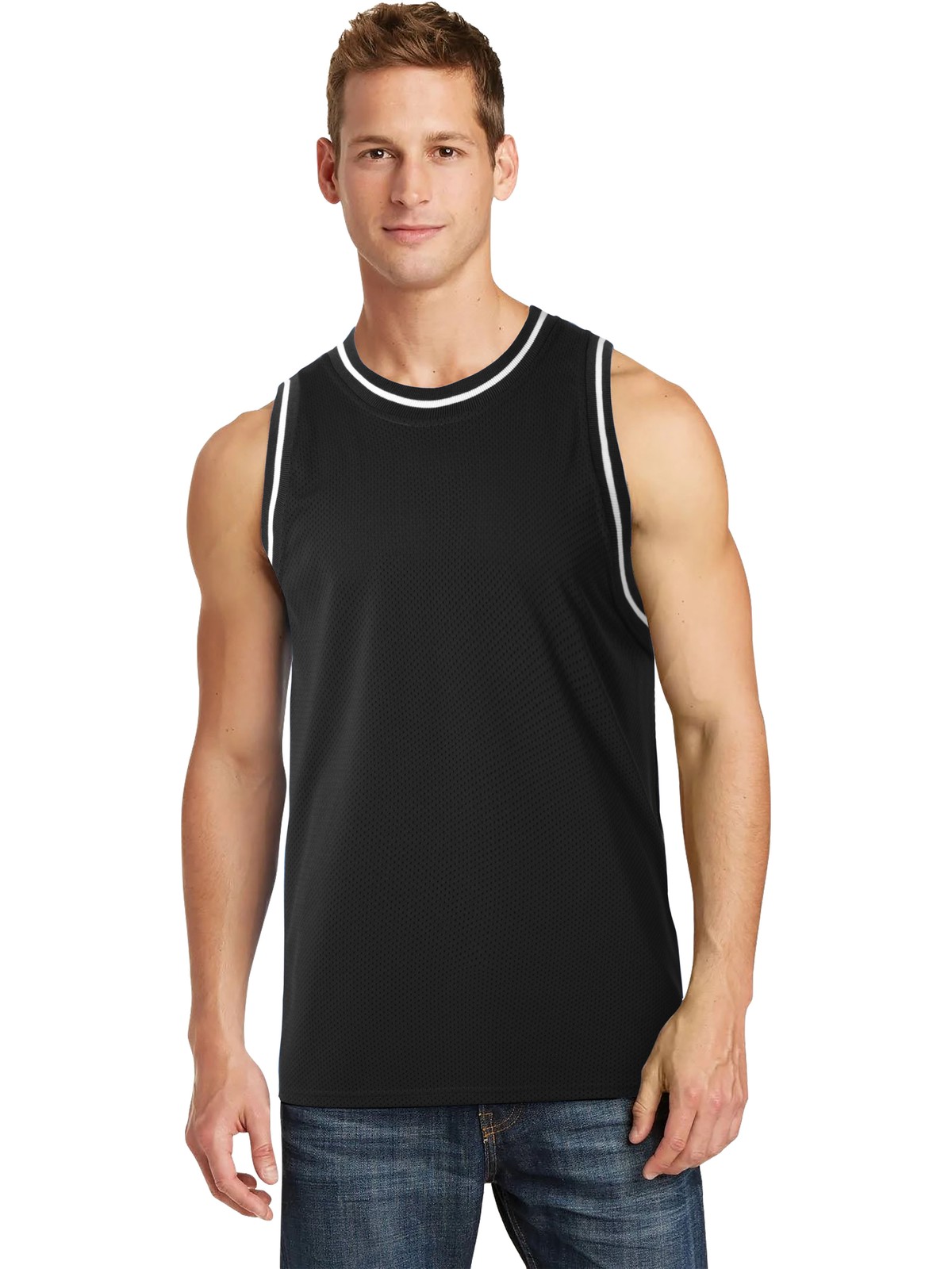 Mens Mesh Tank Top Basketball Jersey Breathable Team Uniform Sportwear Shirt gallery