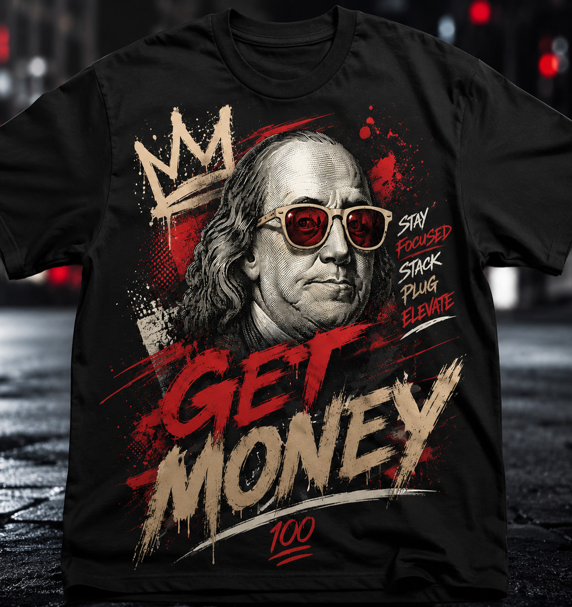 Pro Club Shakawear Get Money Streetwear Graphic Tee Shirt To Match Sneakers Hip gallery